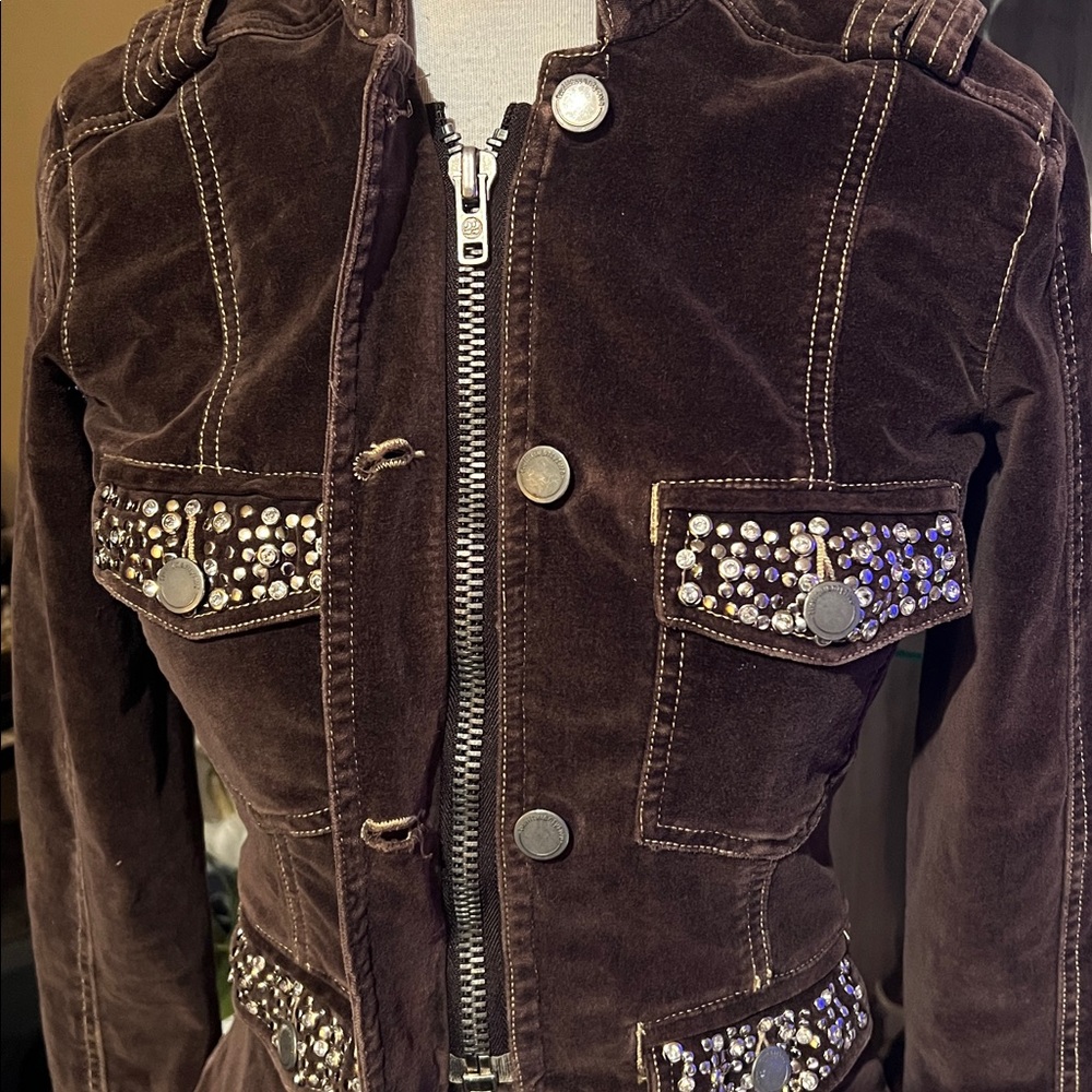 Twill 22 twenty two jacket with studs and bling - Picture 7 of 11